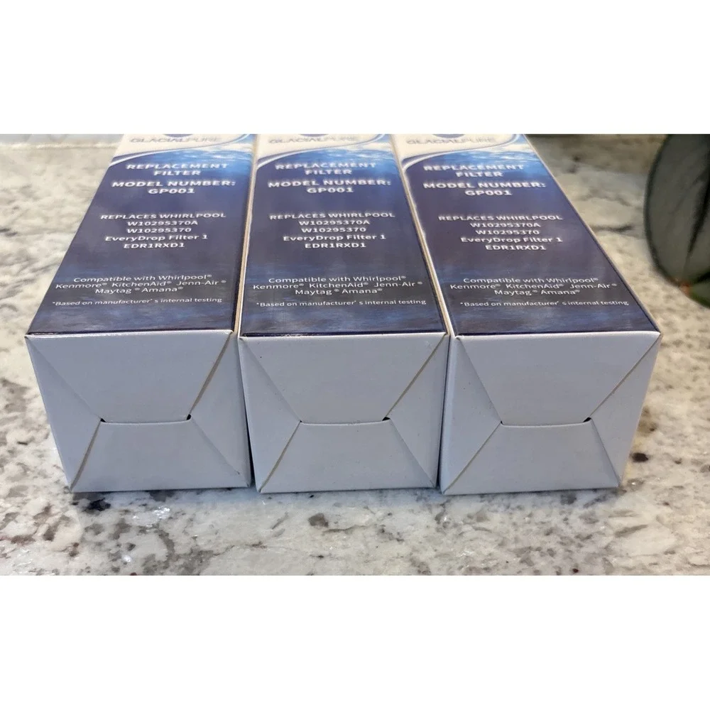 GlacialPure Replacement Refrigerator Water Filters Model GP001 Set of 3